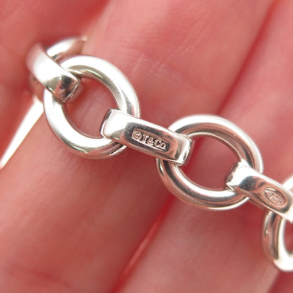 Tiffany & Co. 925 Sterling Silver Vintage Sevillana Oval Link Bracelet 7.75"