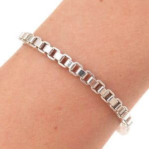 Tiffany & Co. 925 Sterling Silver Vintage Venetian Link Bracelet 7.25"