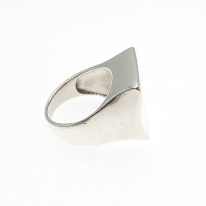 CHAPAL ZENRAY 925 Sterling Silver Vintage Modernist Wavy Ring Size 8.25