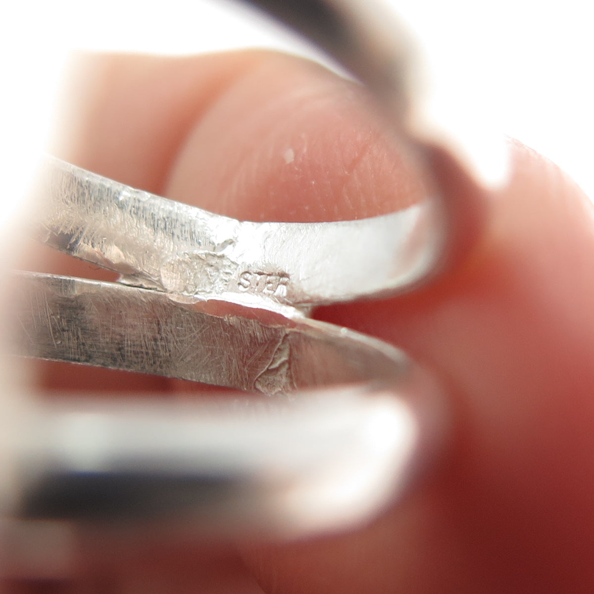 925 Sterling Silver Vintage Real Smoky Quartz Statement Ring Size 5.5