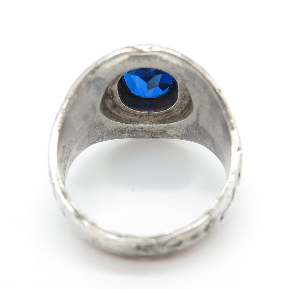 REED 925 Sterling Silver Vintage 1985 Glass William Cowper School 73 Ring Size 9