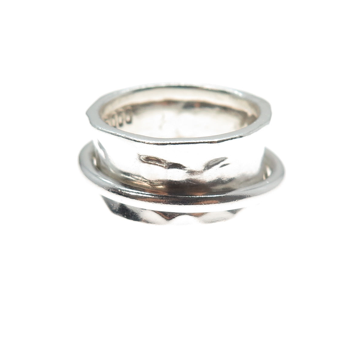 DOMINIQUE DINOUART 925 Sterling Vintage Mexico Modernist Rotating Ring Size 9