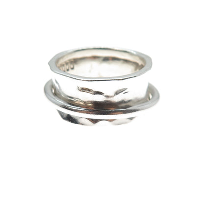 DOMINIQUE DINOUART 925 Sterling Vintage Mexico Modernist Rotating Ring Size 9