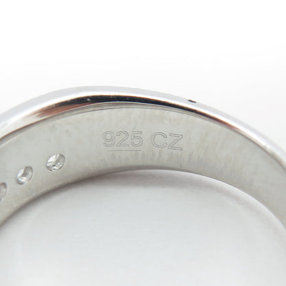 925 Sterling Silver Round-Cut Shaped C Z Ring Size 10