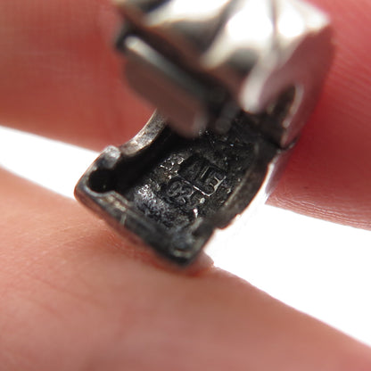 PANDORA 925 Sterling Silver Sunburst Oxidized Clip Charm
