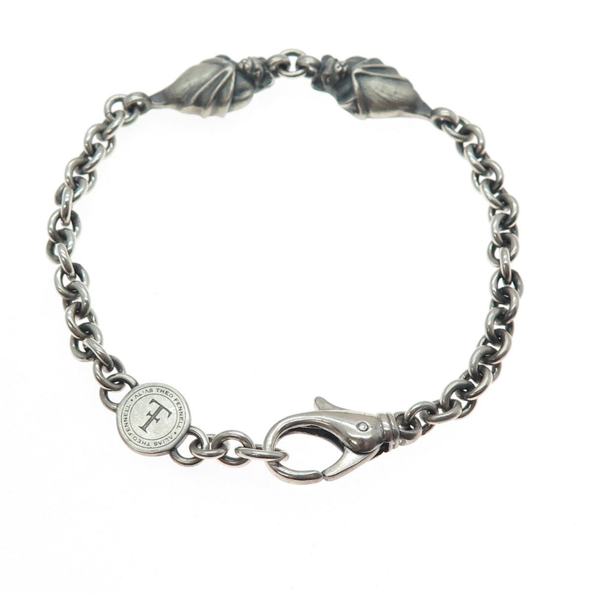 Theo Fennell 925 Sterling Silver Vintage London Bat Oxidized Bracelet 8.25"