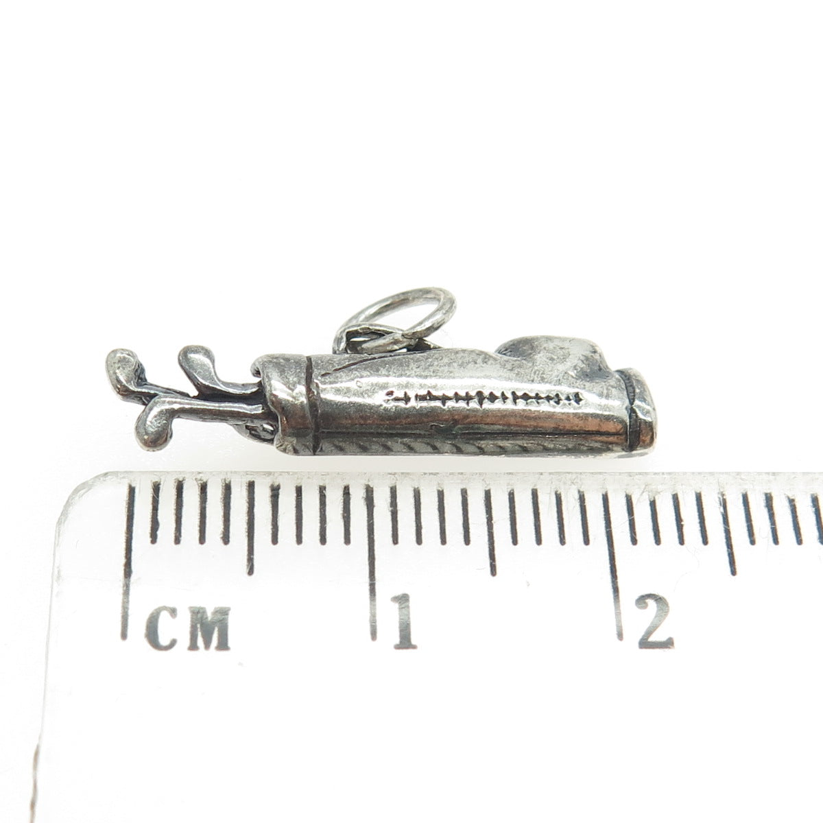 SUN WEST 925 Sterling Silver Vintage Golf Bag Charm Pendant