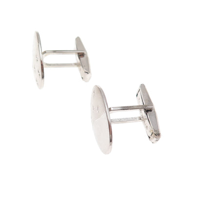 925 Sterling Silver Vintage T2 Starburst Oval Cufflinks