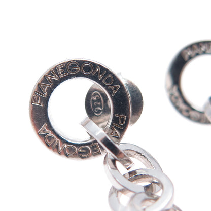 PIANEGONDA 925 Sterling Silver Italy Chain Drop Dangle Earrings