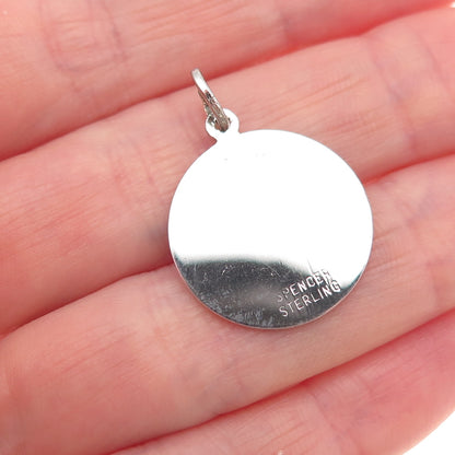Spencer 925 Sterling Silver Vintage Holy Communion Charm Pendant