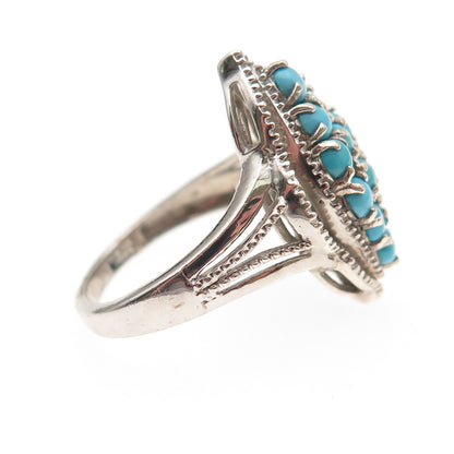 Chuck Clemency 925 Sterling Silver Real Sleeping Beauty Turquoise Ring Size 8