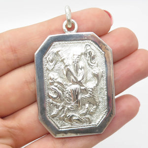 925 Sterling Silver Vintage Chinese Character Storyteller Pendant