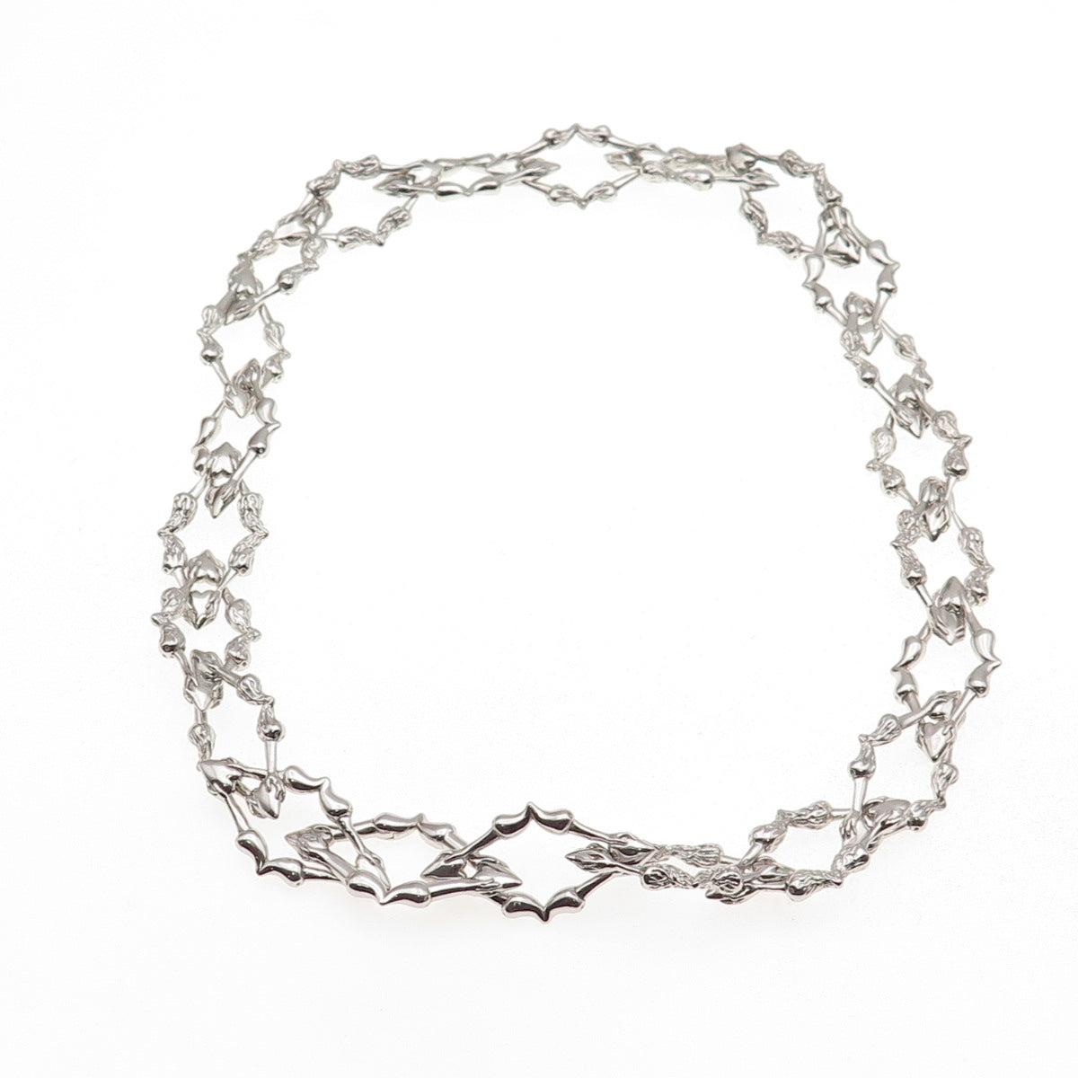 Hard Jewelry 925 Sterling Silver Chain of Addiction Necklace 16"