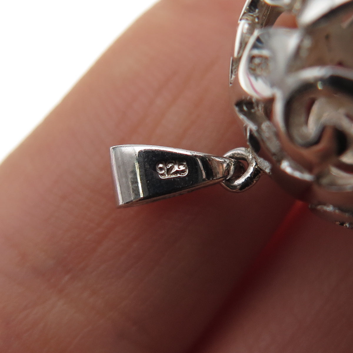 925 Sterling Silver Vintage Floral Ornate Ball Mini 3D Charm Pendant