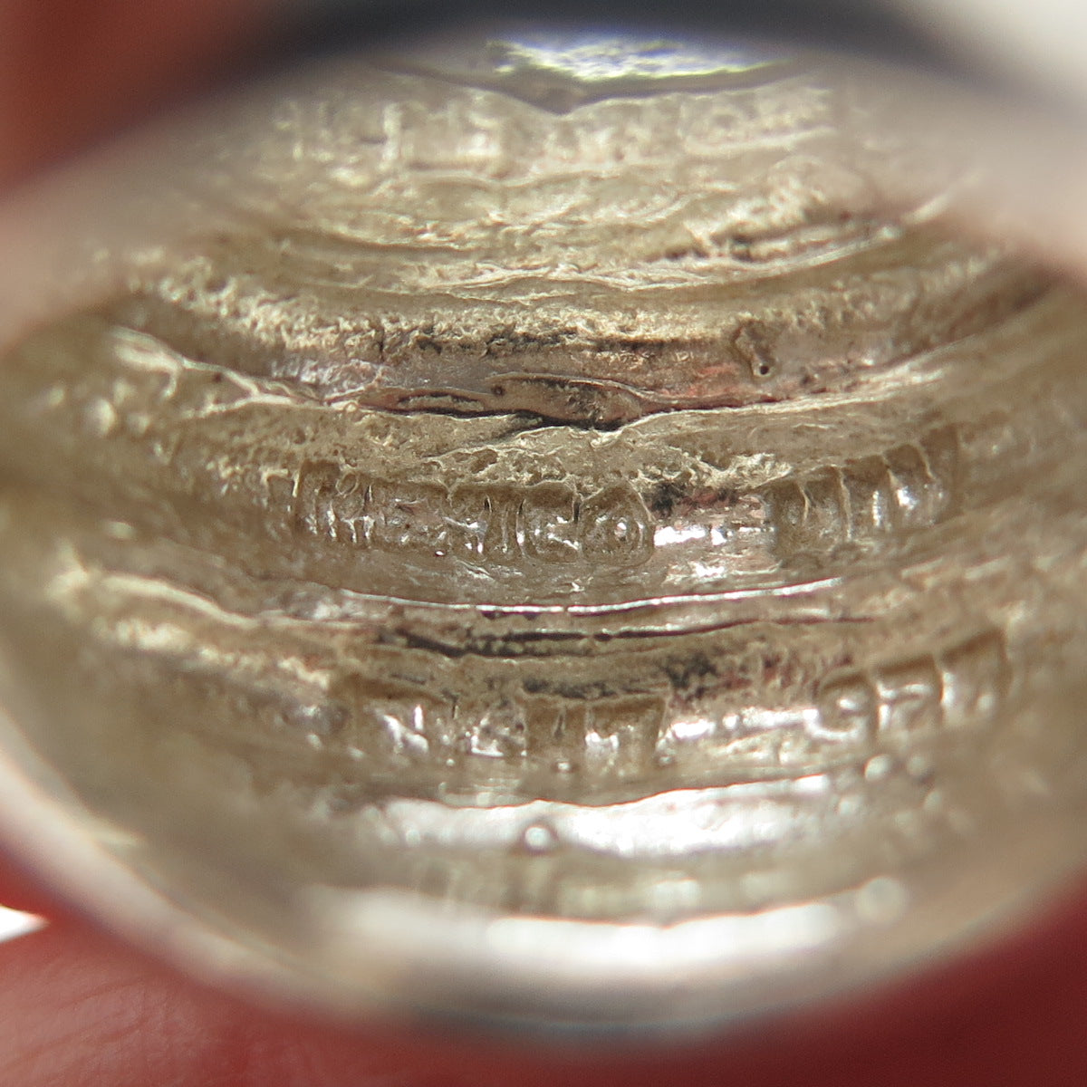 925 Sterling Silver Vintage Mexico Modernist Ribbed Dome Ring Size 5.5