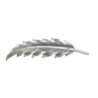 BEAU 925 Sterling Silver Vintage Feather Oxidized Pin Brooch