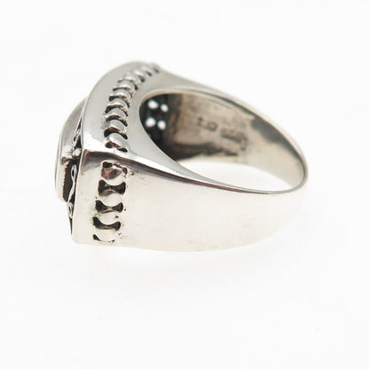 CFJ Collins Fine 925 Sterling Silver Vintage Real Abalone Shell Ring Size 6.25
