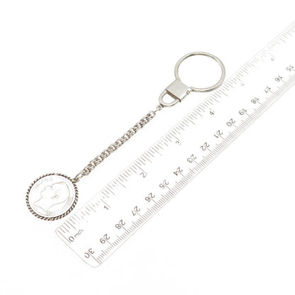 835 Silver Vintage 1954 Venezuela 1 Bolivar Coin Key Chain Fob Ring Holder