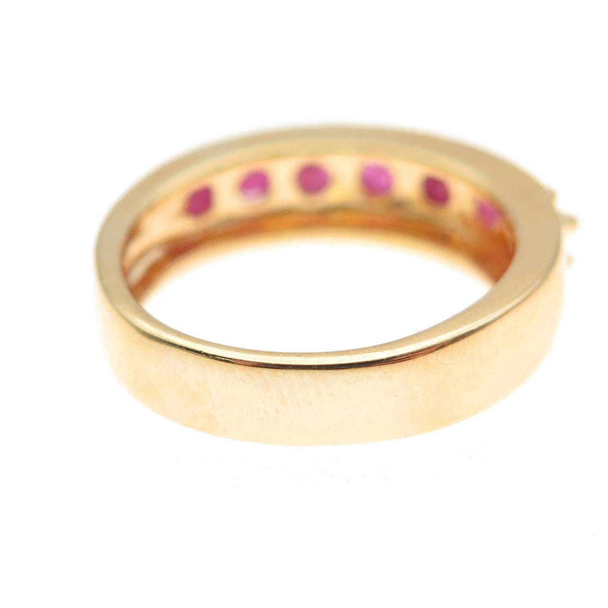 Ross Simons 925 Sterling Silver Gold Plated Vintage Real Ruby Ring Size 5.25