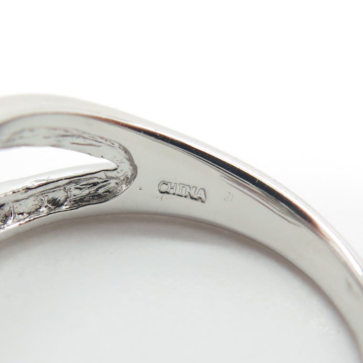 925 Sterling Silver Real Round-Cut Black Diamond Heart Ring Size 7.75