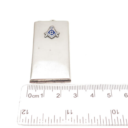 Watrous International Sterling Silver Antique Enamel Masonic Locket Case #514