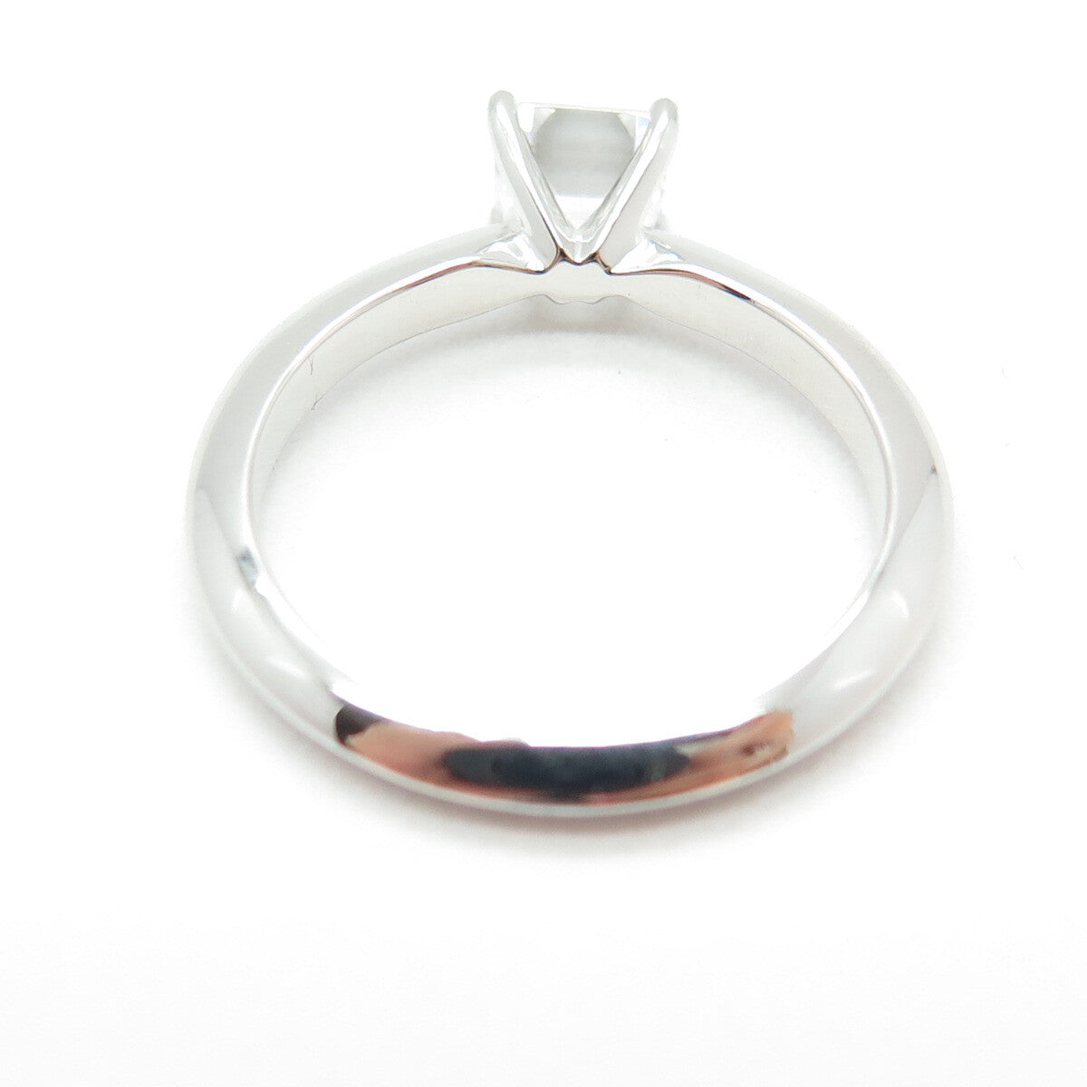 JD by Jewellery Design Sterling Silver Asscher-Cut C Z Engagement Ring Size 7