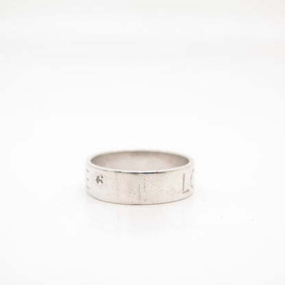 925 Sterling Silver "LOVE" Band Ring Size 7 3/4