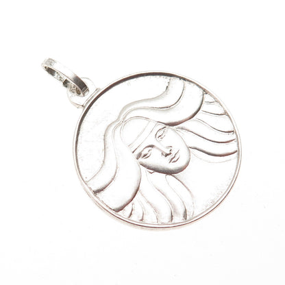 PANIGAL 800 Silver Vintage Italy Woman Charm Pendant