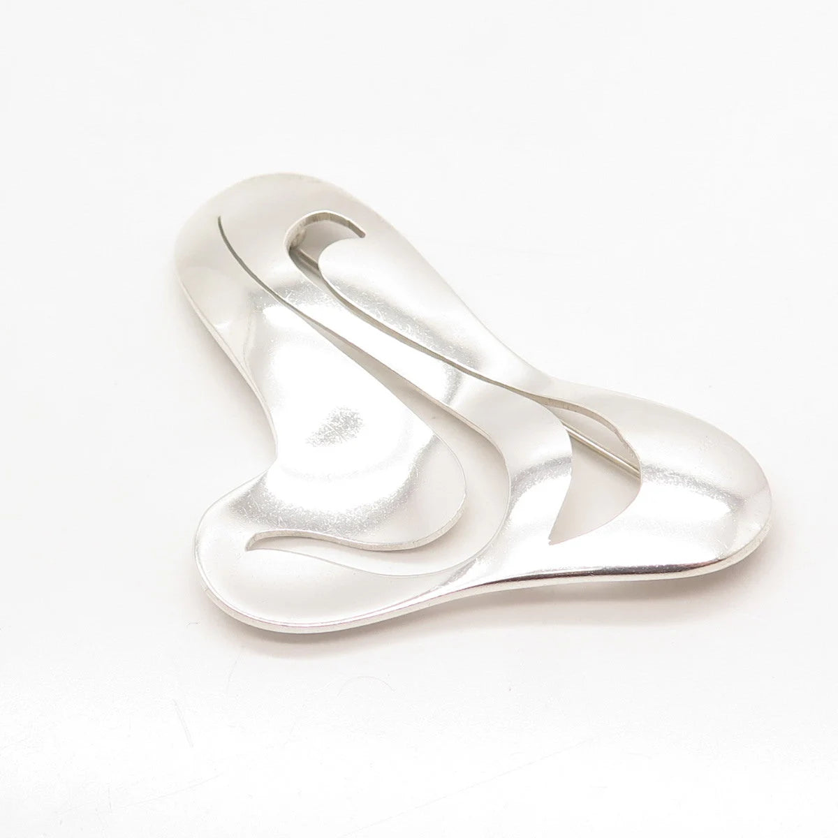 925 Sterling Silver Vintage Mexico Modernist Pin Brooch