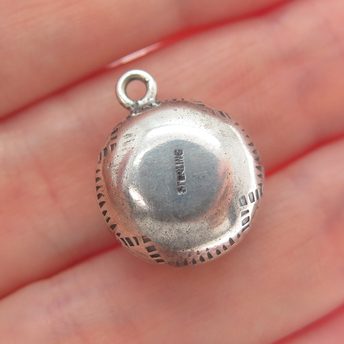 Old Pawn 925 Sterling Silver Vintage Southwestern Native Bowl Charm Pendant