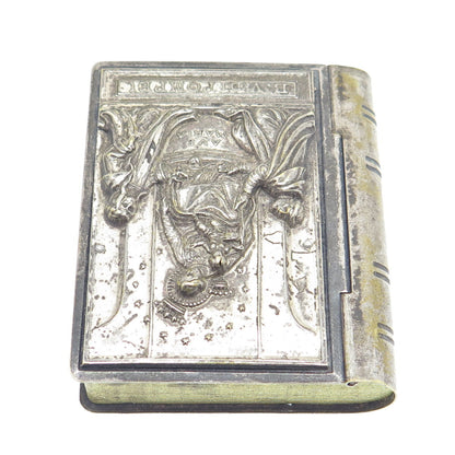 Antique Victorian 2-Tone Ave Maria B.V. Di Pompei Rosary Book Box