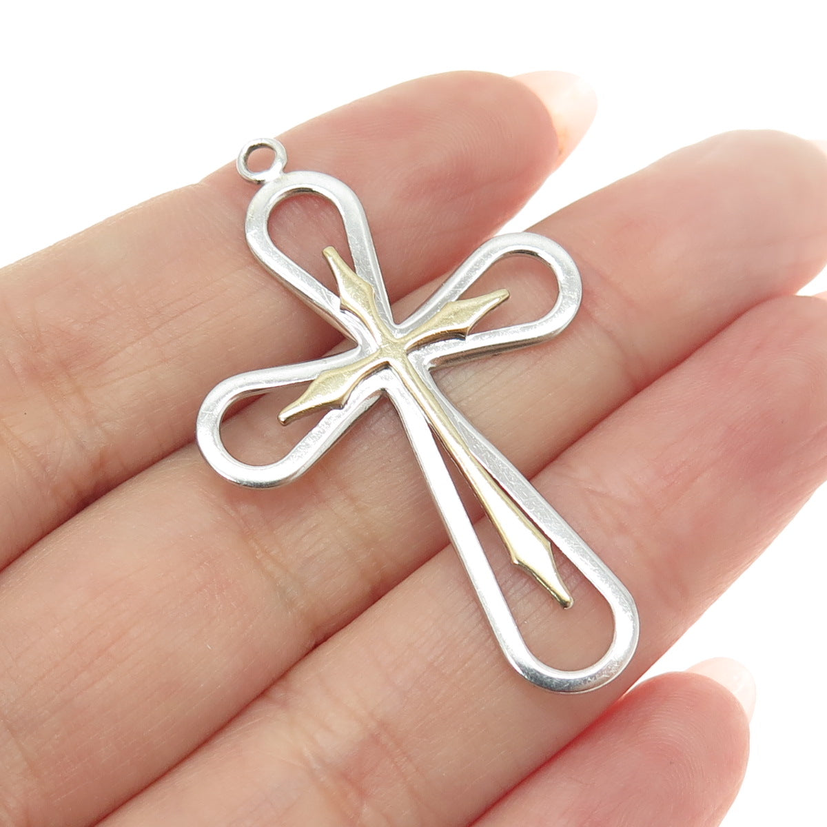 PPC Princess Pride Creations 925 Sterling Silver Vintage Cross Pendant