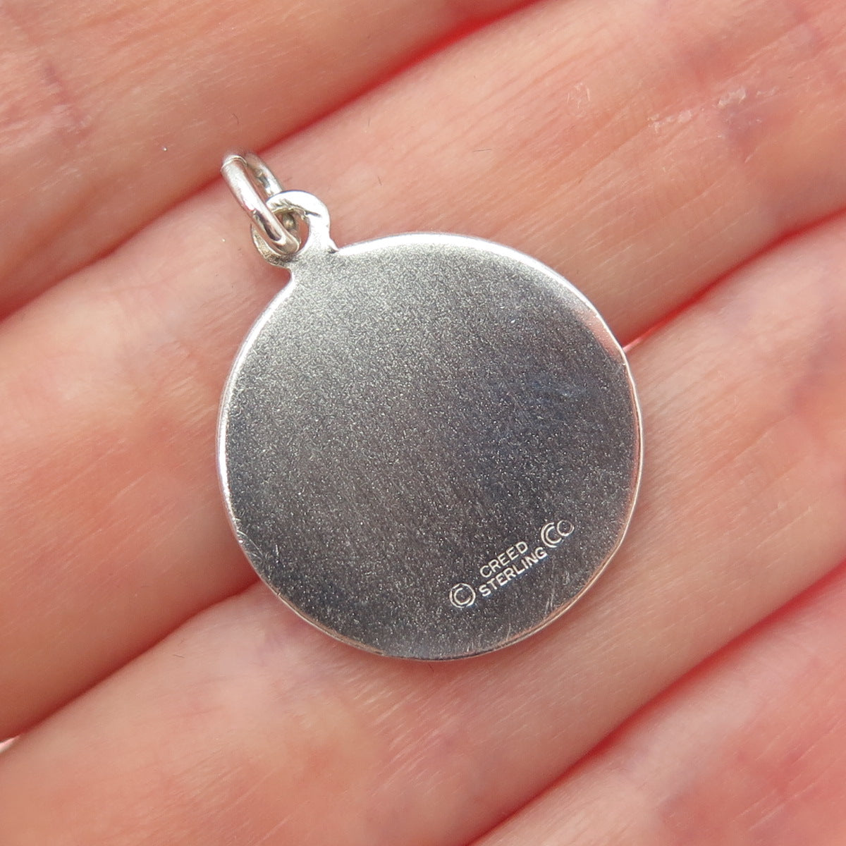CREED 925 Sterling Silver Vintage Engraved Graduation Minimalist Charm Pendant
