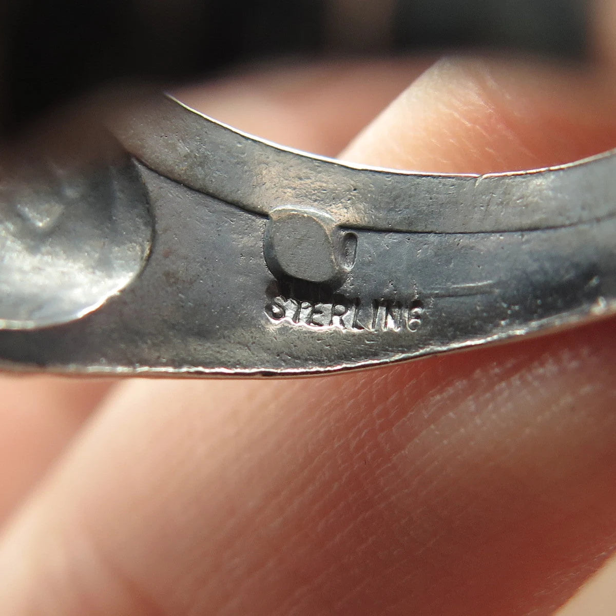 925 Sterling Silver Vintage Nugget Ring Size 7