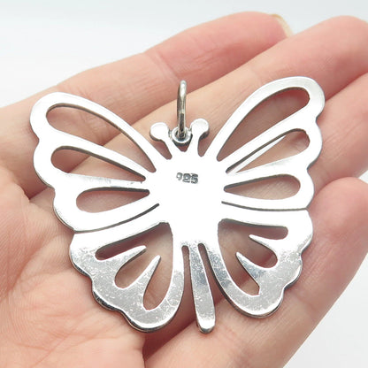 925 Sterling Silver Vintage Butterfly Pendant