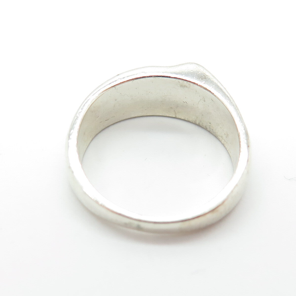 925 Sterling Silver Real Round-Cut Diamond Ring Size 6.75