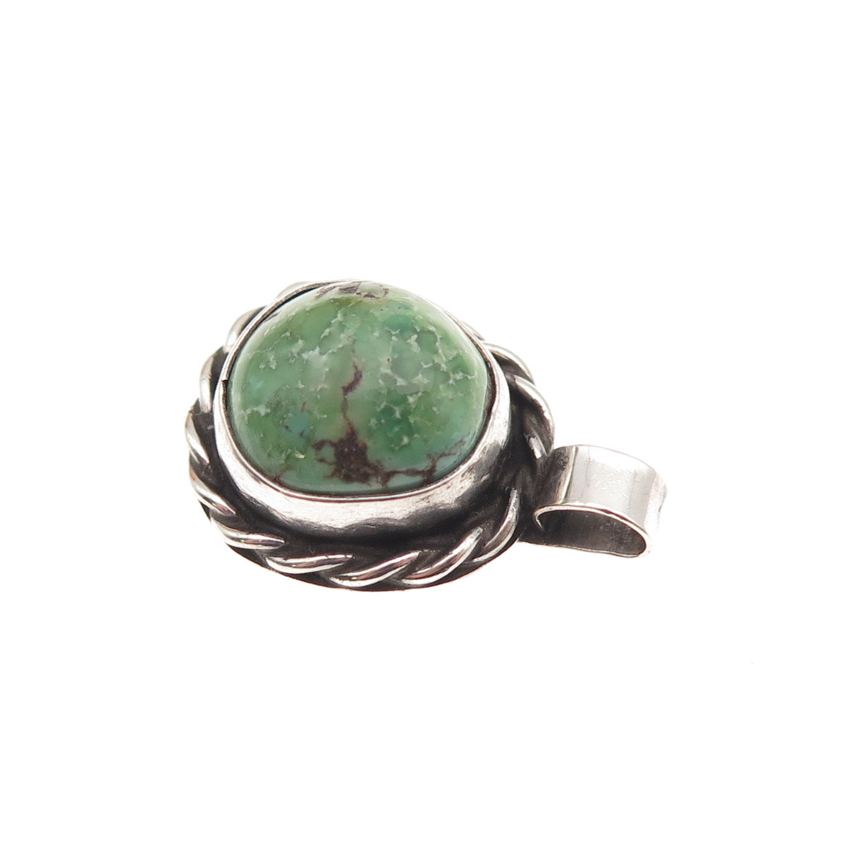 Old Pawn Sterling Silver Vintage Southwestern Royston Turquoise Charm Pendant
