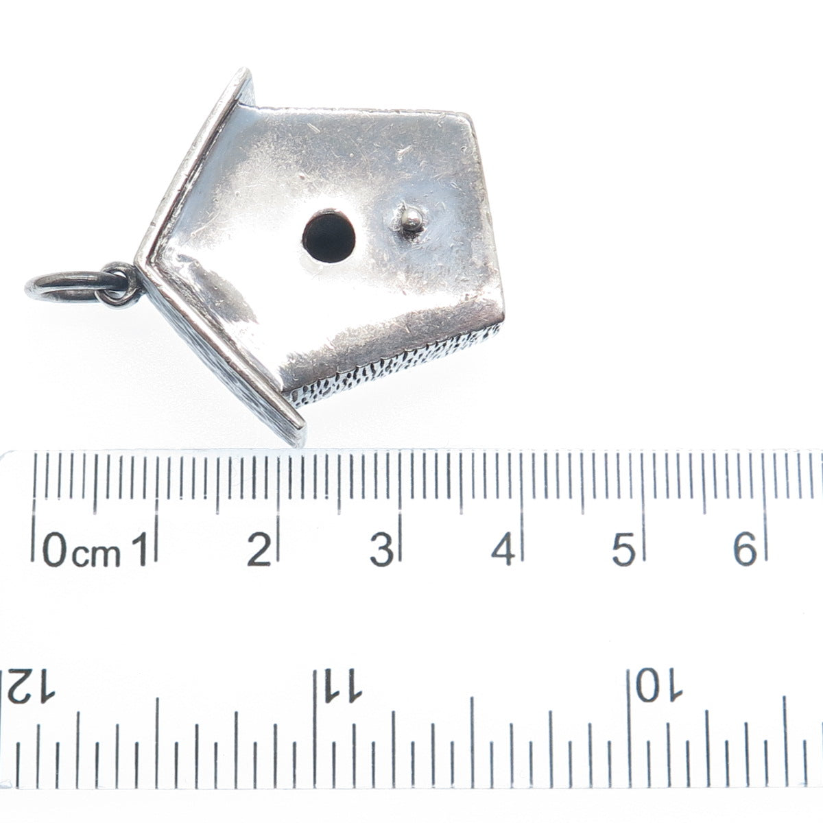 BROWN COUNTY SILVER CO. 925 Sterling Vintage Bird House 3D Pendant