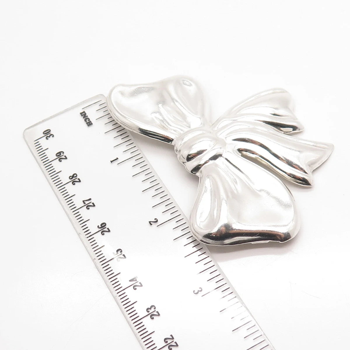 925 Sterling Silver Vintage Mexico Bow Pin Brooch / Pendant