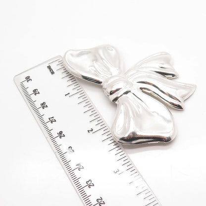 925 Sterling Silver Vintage Mexico Bow Pin Brooch / Pendant