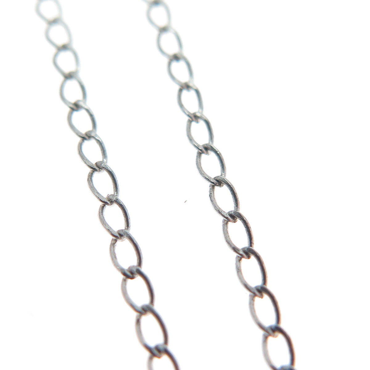 THEDA 925 Sterling Silver Vintage St. Mary Religious Cable Chain Necklace 18"