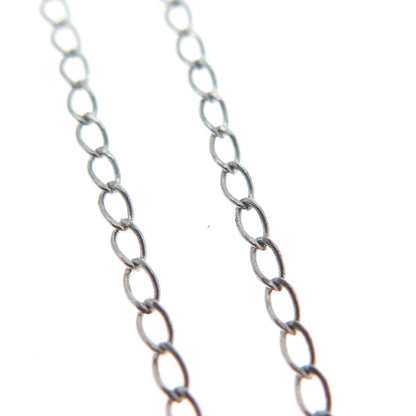 THEDA 925 Sterling Silver Vintage St. Mary Religious Cable Chain Necklace 18"