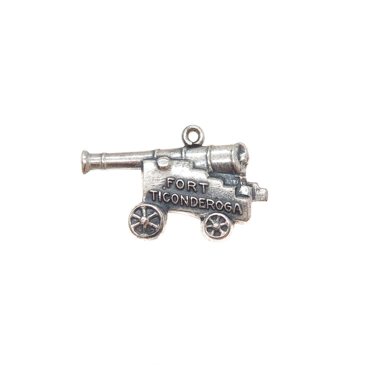 BATES & KLINKE 925 Sterling Silver Vintage Fort Ticonderoga Cannon Charm Pendant