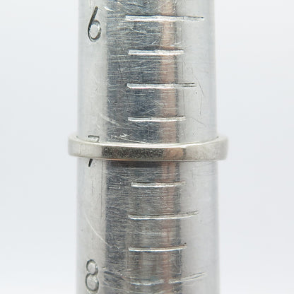 925 Sterling Silver Lab-Created Sapphire Gem & C Z Ring Size 7