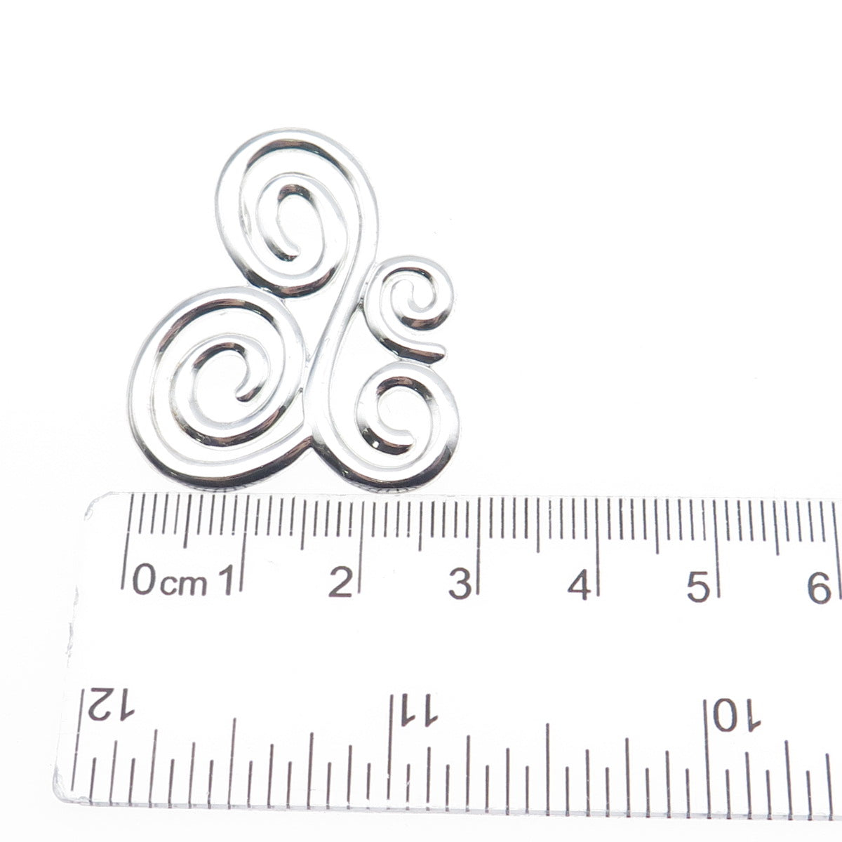 ROSS SIMONS 925 Sterling Silver Vintage Modernist Swirl Butterfly Slide Pendant