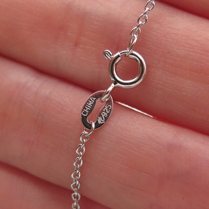 Sun 925 Sterling Silver 14K Gold Real Diamond Infinity Cable Chain Necklace 16"