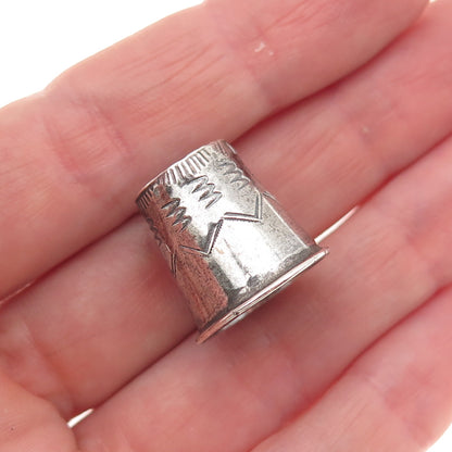 Old Pawn 925 Sterling Silver Vintage Southwestern Tribal Sewing Thimble