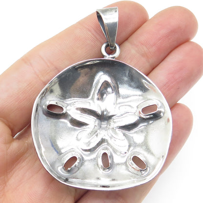 925 Sterling Silver Vintage Mexico Sand Dollar Pendant