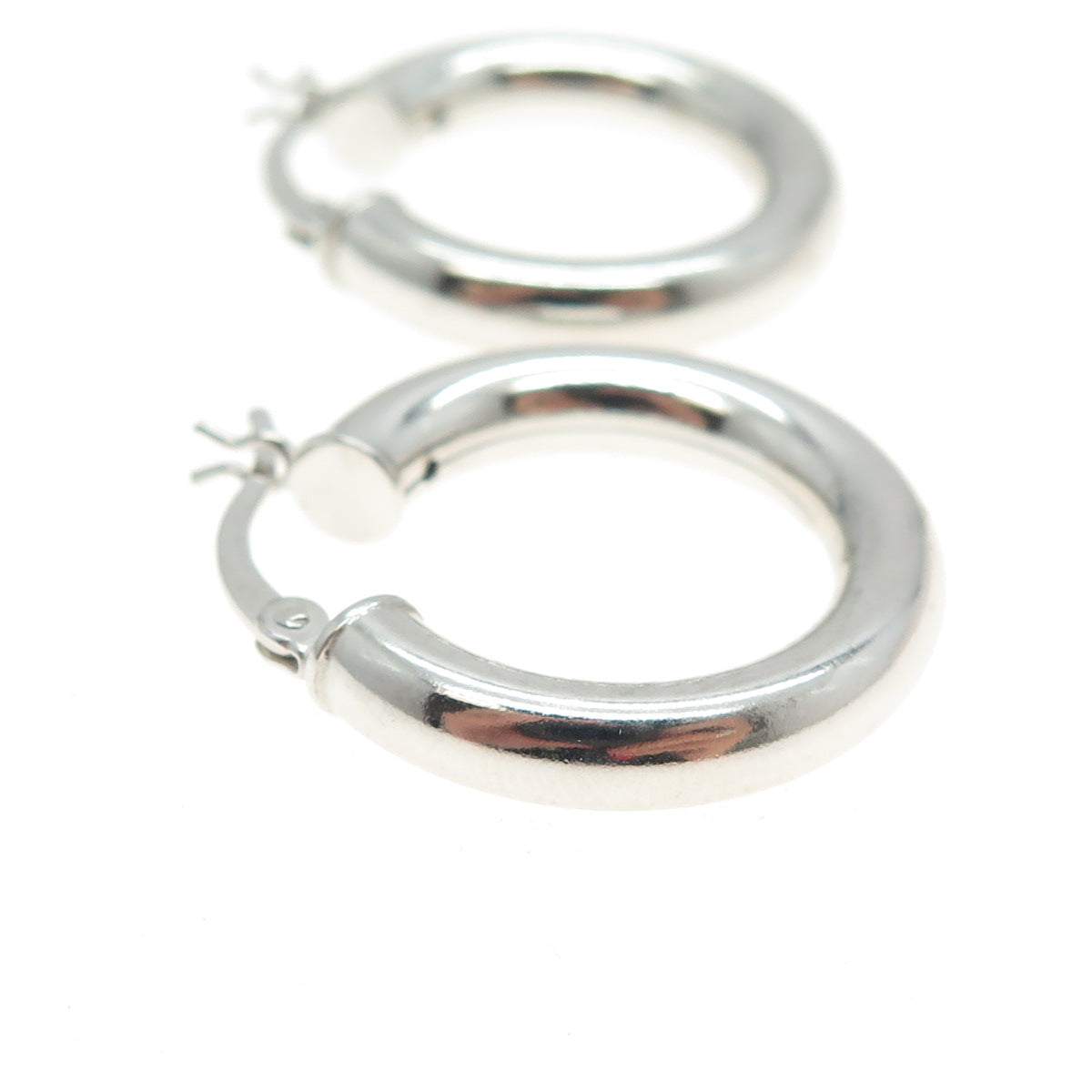 925 Sterling Silver Small Tube Hoop Earrings