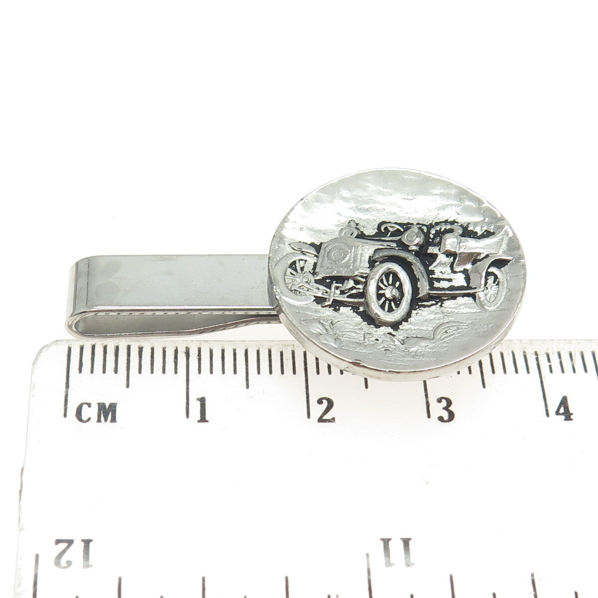 925 Sterling Silver Antique Art Deco Retro Car Tie Clip